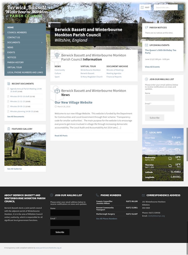 new parish council website