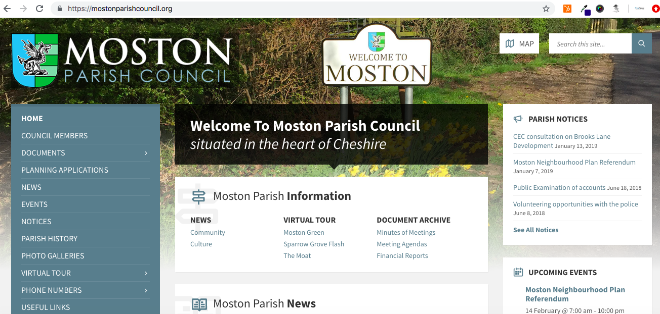 Moston Parish Council Website