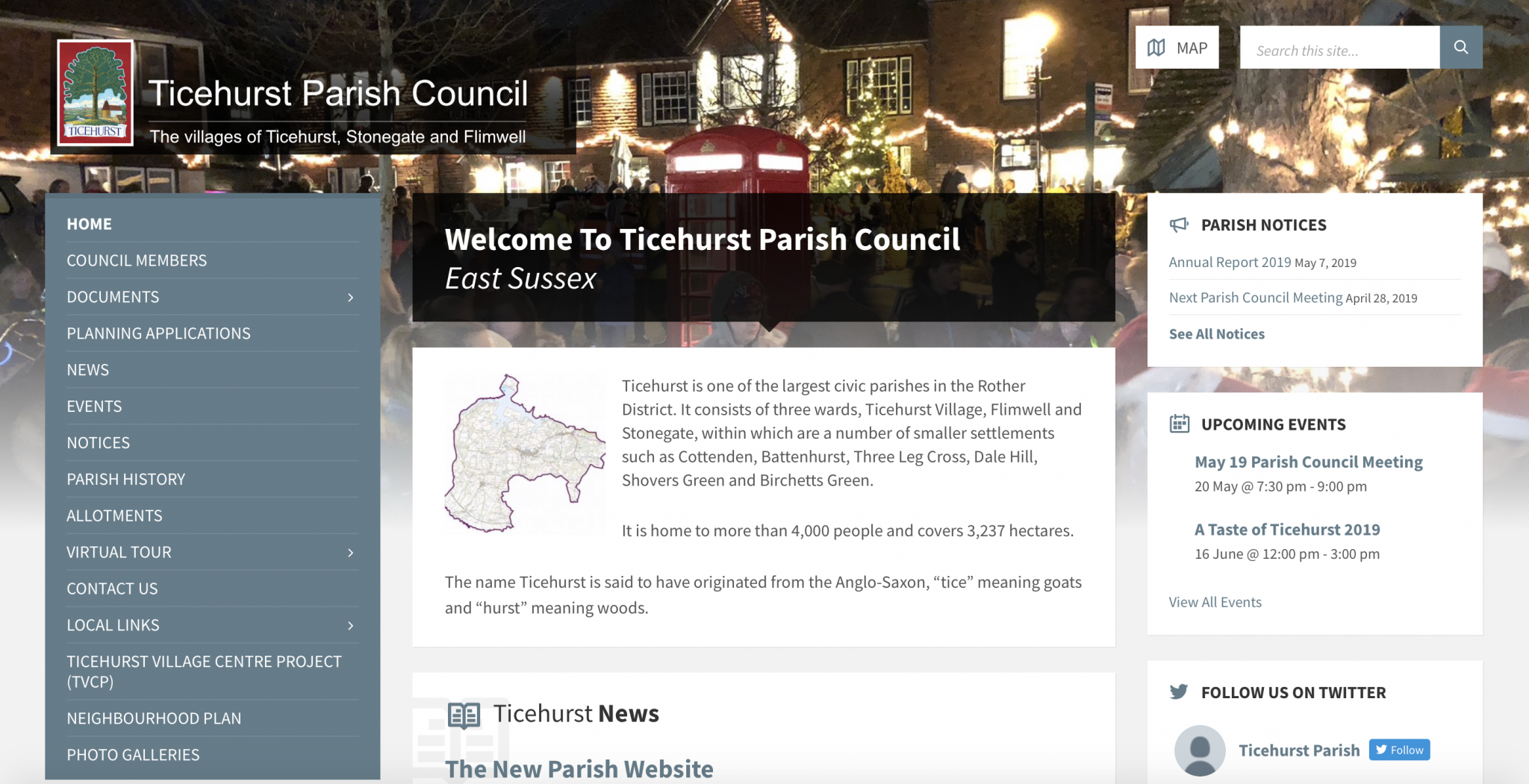 Ticehurst Parish Council Website Design